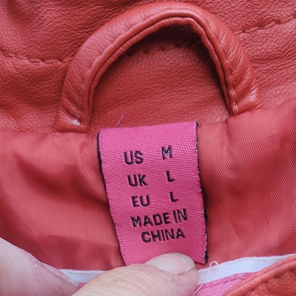 Bernard orange leather jacket size M - Picture 4 of 4